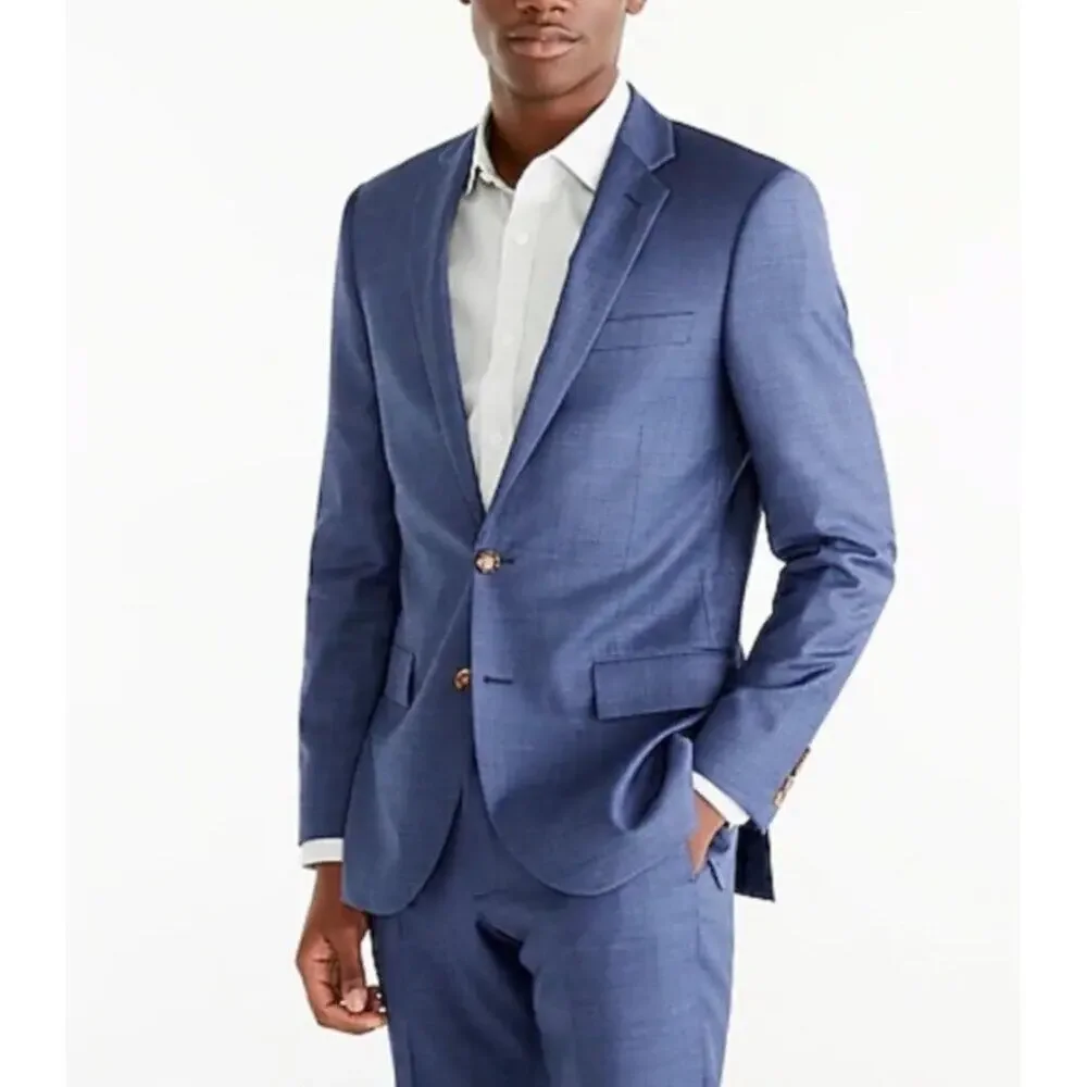 NWT J. Crew Mens Thompson Suit‎ Jacket in Blue 38647 Size 38R